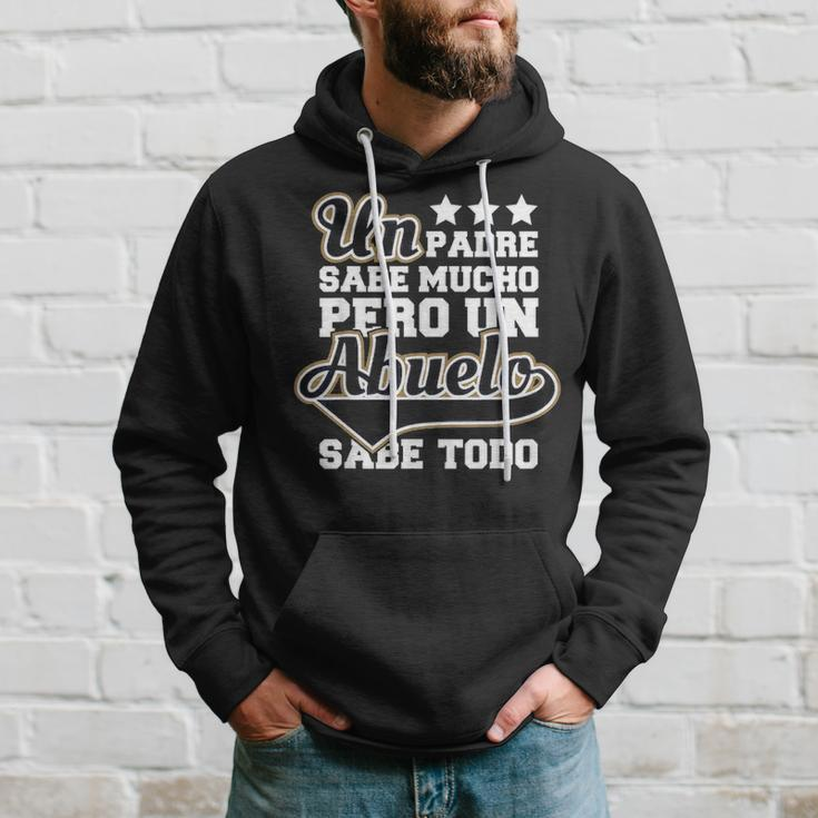 Grandpa Knows Everything Abuelo Sabe Todo Fathers Day Hoodie Gifts for Him