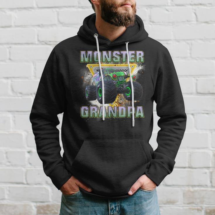 Grandpa Of The Birthday Boy Monster Truck Birthday Gift For Mens Hoodie Gifts for Him