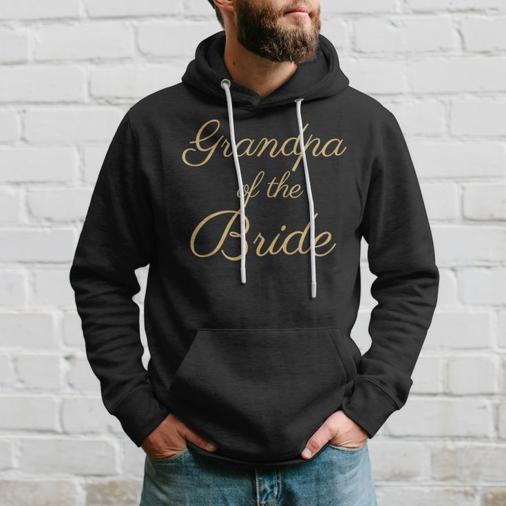 Grandpa Of The Bride Gold Script Font Wedding & Bridal Gift For Mens Hoodie Gifts for Him