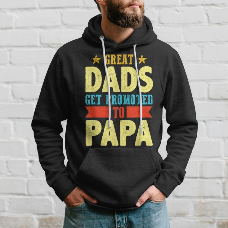 Great Dads Promoted To Papa Dad Daddy Father Stepdad Poppa Gift For Mens Hoodie Gifts for Him