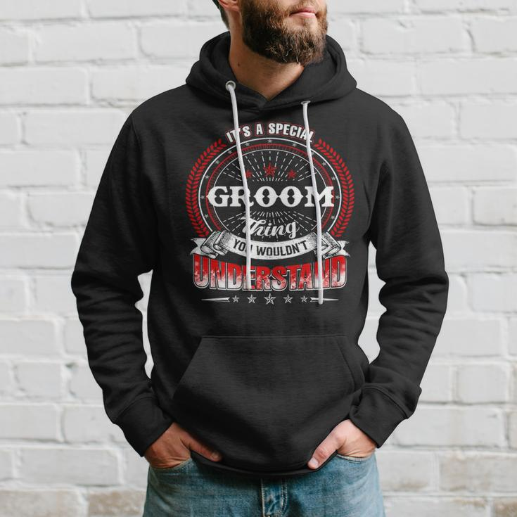 Groom Family Crest Groom Groom Clothing GroomGroom T Gifts For The Groom Hoodie Gifts for Him