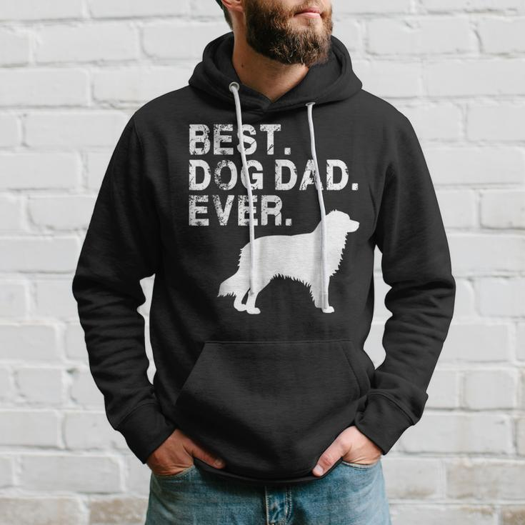 Grunge Best Dog Dad Ever Aussie With Dog Silhouette Gift For Mens Hoodie Gifts for Him