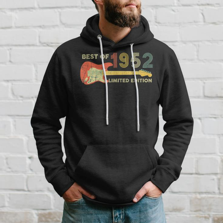 Guitar Fathers Day Dad Gifts Best Of 1952 70Th Birthday Hoodie Gifts for Him