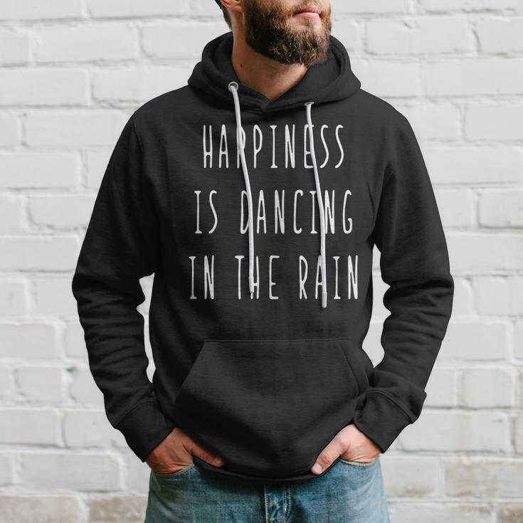 Happiness Is Dancing In The Rain Funny Quote Men Hoodie Graphic Print Hooded Sweatshirt Gifts for Him