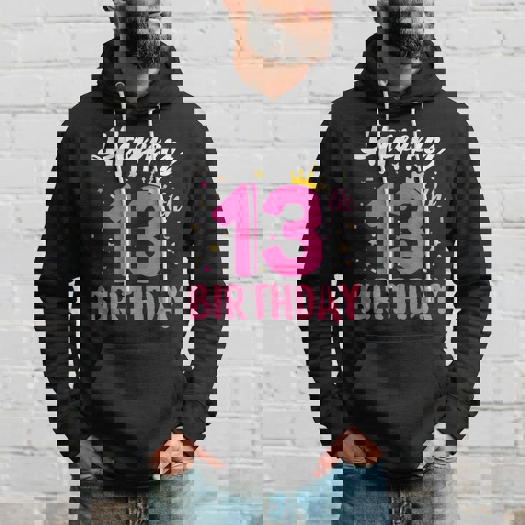 Happy 13Th Birthday Decoration 13 Years Old Nager Girls Hoodie Gifts for Him