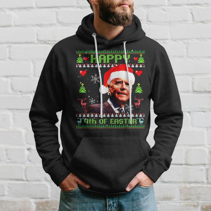 Happy 4Th Of Easter Funny Joe Biden Christmas Ugly Sweater V2 Men Hoodie Graphic Print Hooded Sweatshirt Gifts for Him