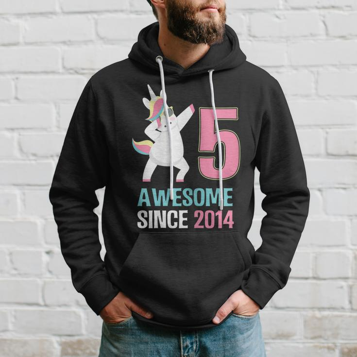 Happy 5Th Birthday UnicornShirt Awesome Since 2014 Hoodie Gifts for Him