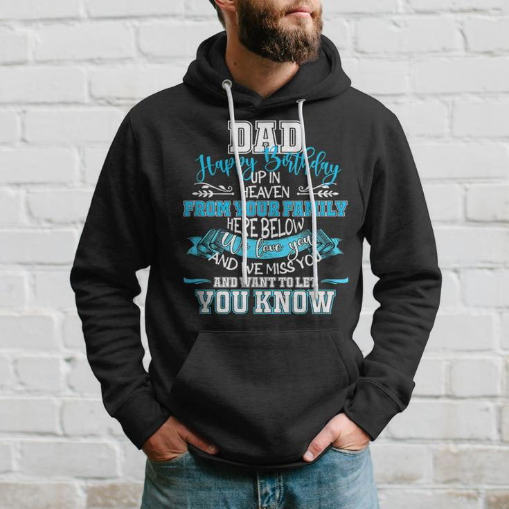 Happy Birthday To My Dad In Heaven Lost Father Memorial Hoodie Gifts for Him
