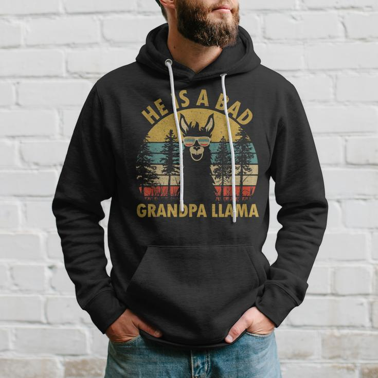 He Is A Bad Grandpa LlamaGift Ideas Hoodie Gifts for Him