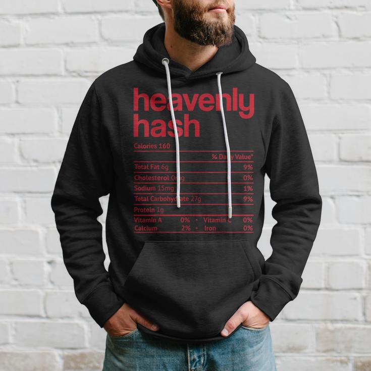 Heavenly Hash Nutrition Facts Funny Thanksgiving Christmas Men Hoodie Graphic Print Hooded Sweatshirt Gifts for Him