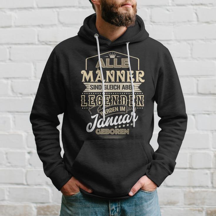 Herren Alle Männer Sind Gleich Legenden Werden Januar Geboren Hoodie Geschenke für Ihn