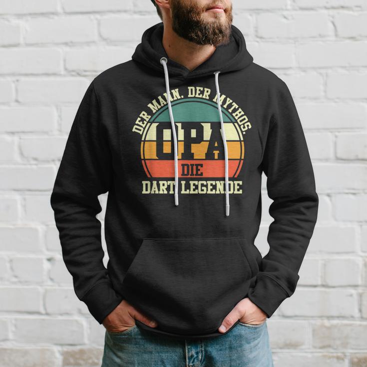 Herren Dart Opa Großvater Dartsspieler Darts Hoodie Geschenke für Ihn