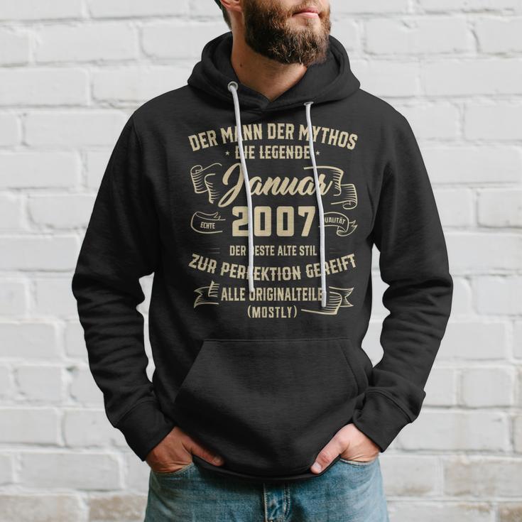 Herren Der Mann Mythos Die Legend Januar 2007 16 Geburtstag Hoodie Geschenke für Ihn