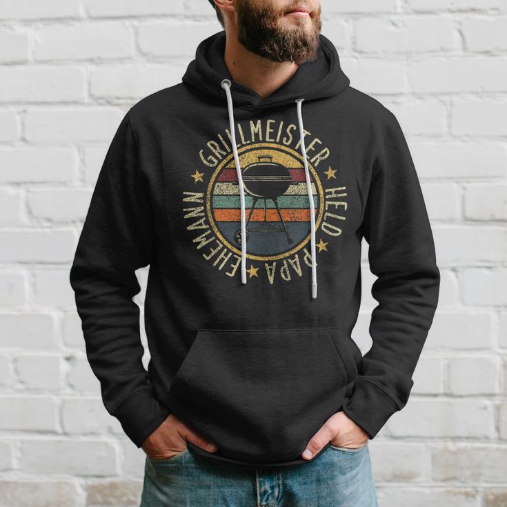 Herren Grillmeister Papa Grillschürze Hoodie, Lustiges Grillen Vatertag Tee Geschenke für Ihn