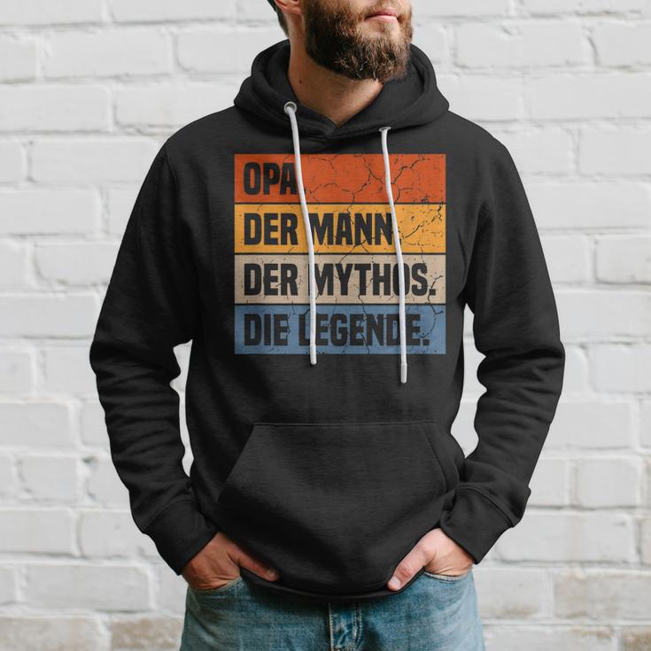 Herren Opa Der Mann Der Mythos Die Legende Großvater Geschenk Hoodie Geschenke für Ihn