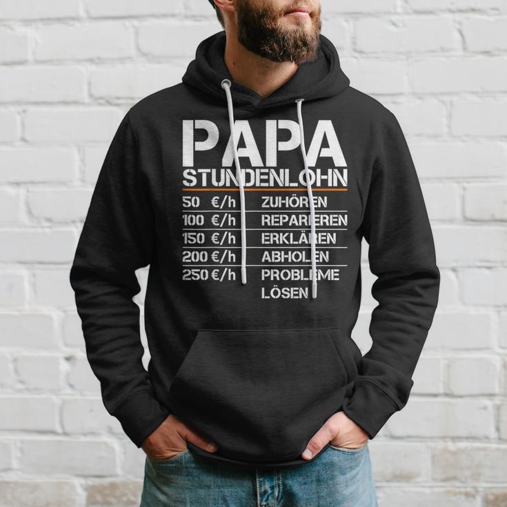 Herren Papa Stundenlohn Witzig Geschenk Lustiger Spruch Vater Hoodie Geschenke für Ihn