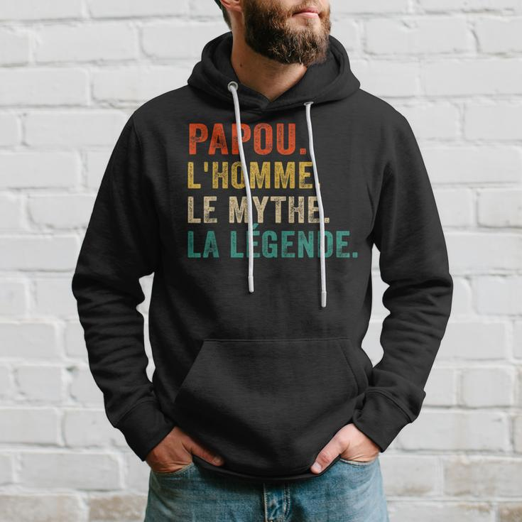 Herren Papou Lhomme Le Mythe Legende Vintage Papou Hoodie Geschenke für Ihn