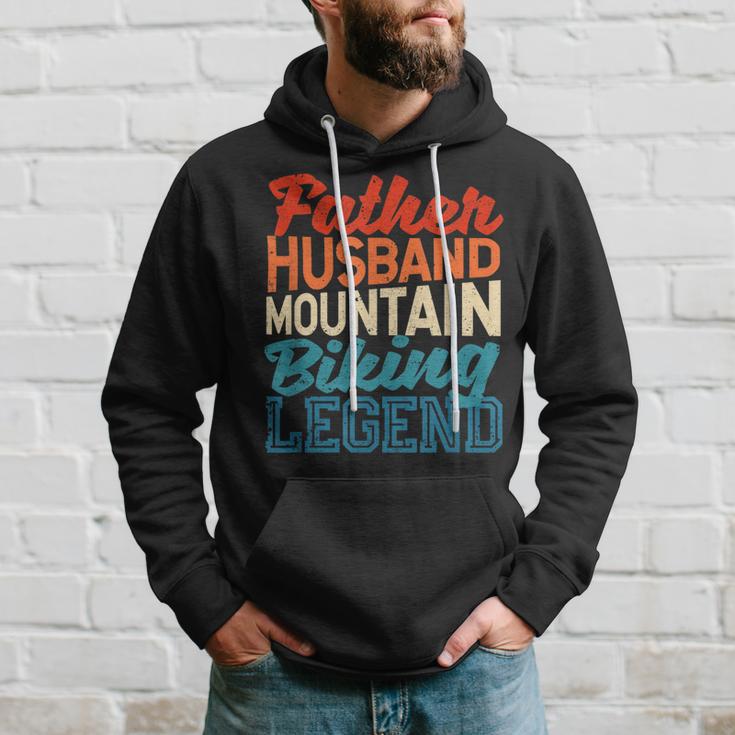 Herren Vater Ehemann Mountainbike Legende Vatertag Biker Hoodie Geschenke für Ihn