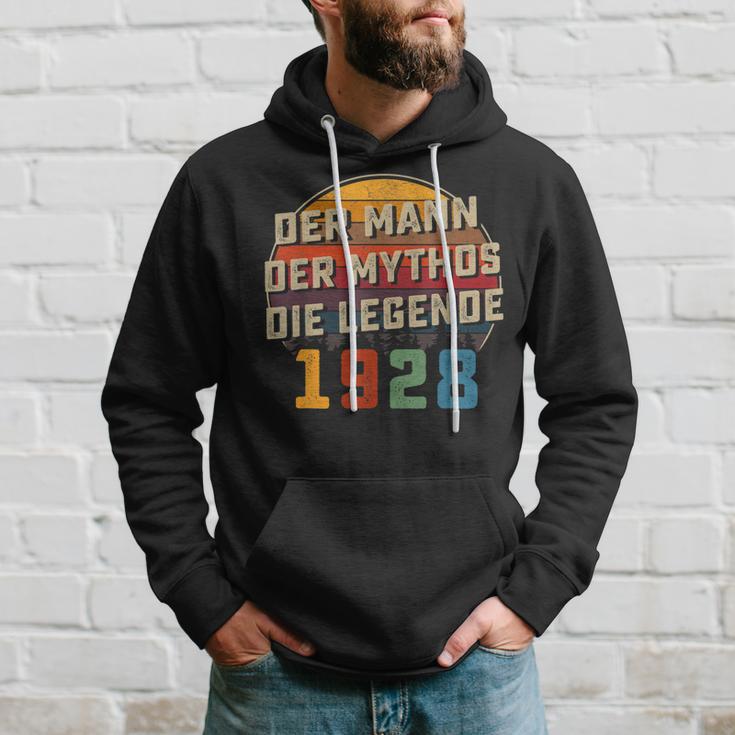 Herren Vintage Der Mann Mythos Die Legende 1928 95 Geburtstag Hoodie Geschenke für Ihn