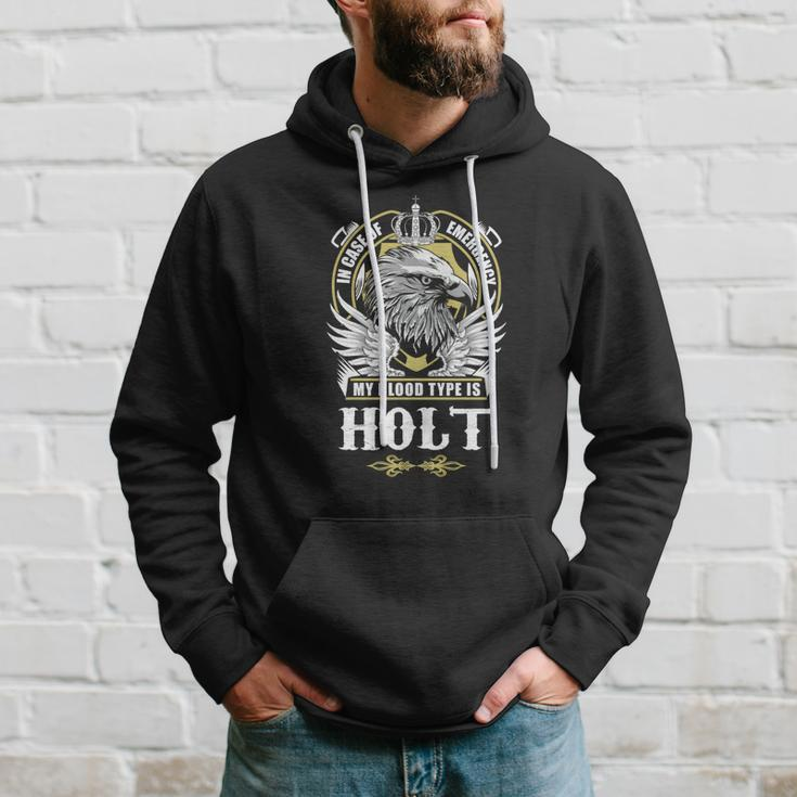 Holt Name- In Case Of Emergency My Blood Hoodie Gifts for Him