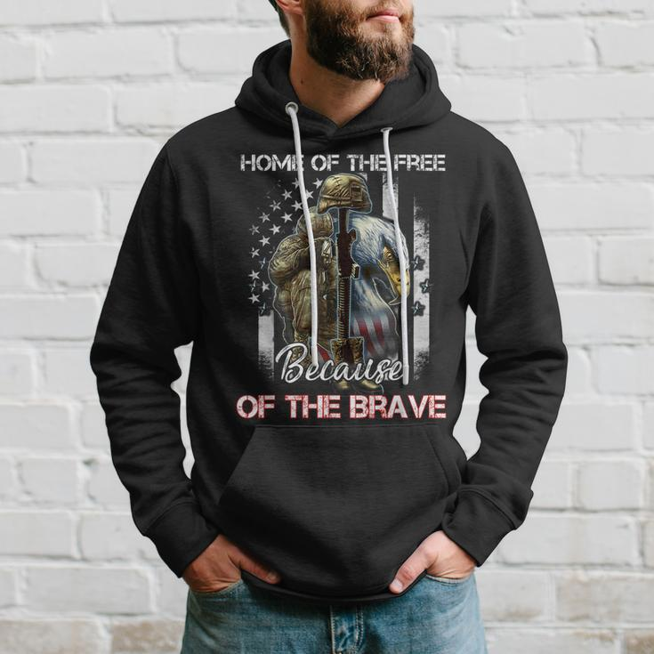 Home Of The Free Because Of The Brave Veterans Hoodie Gifts for Him