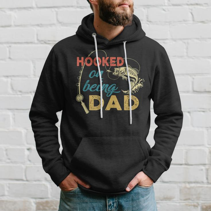 Hooked On Being A Dad Fishing Dad Father_S Day Hoodie Gifts for Him