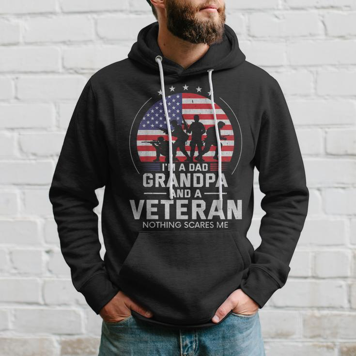 I Am A Dad Grandpa And A Veteran Nothing Scares Me Usa Gift V3 Hoodie Gifts for Him