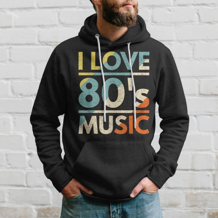 I Love 80S Music 80S Music 80S Rock Music 80S Classic Men Hoodie Graphic Print Hooded Sweatshirt Gifts for Him