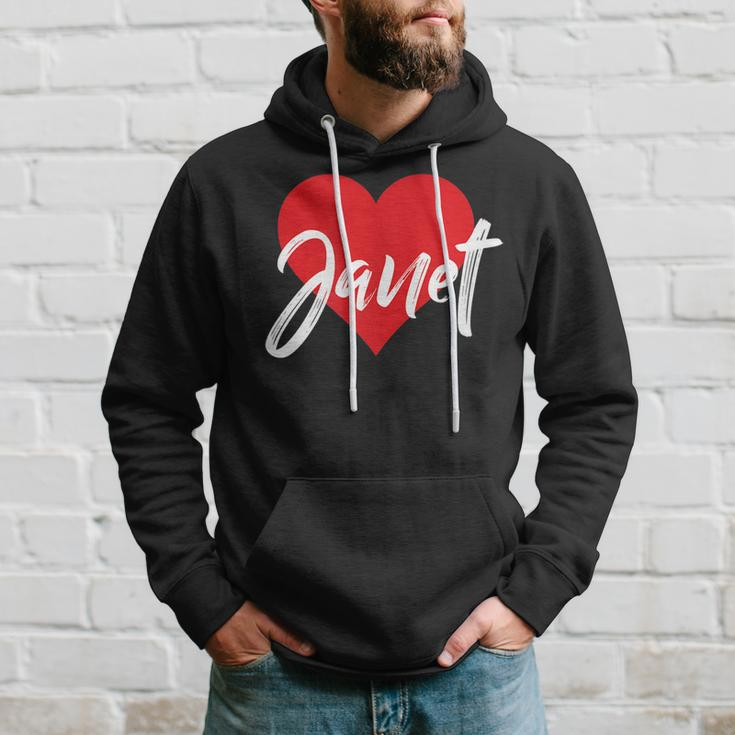 I Love Janet First Name I Heart Named Hoodie Gifts for Him