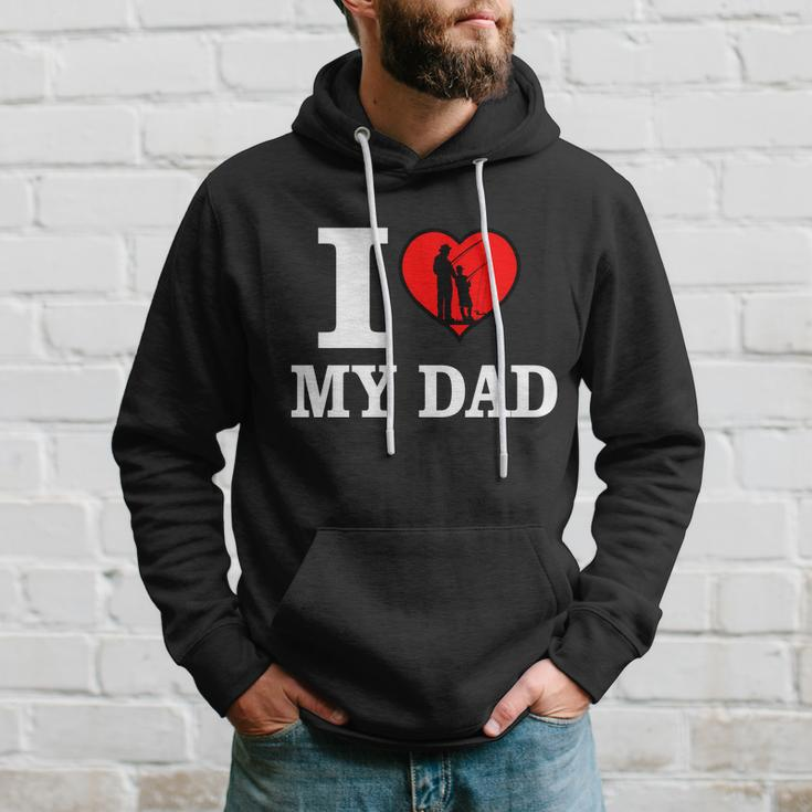 I Love My Dad Heart Hoodie Gifts for Him