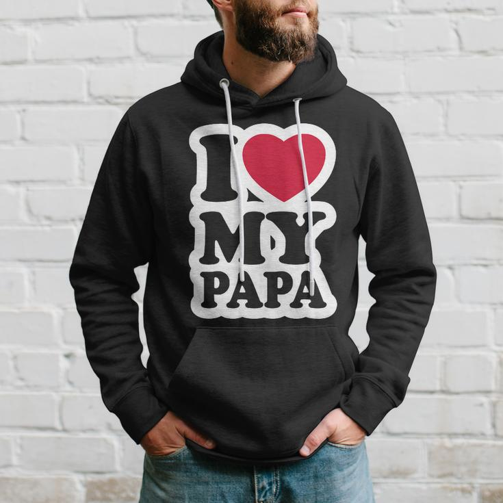 I Love My Papa Retro Hoodie Gifts for Him