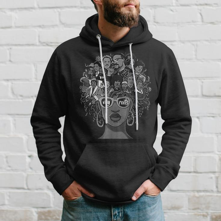 I Love My Roots Back Powerful Black History Month Pride Dna Men Hoodie Graphic Print Hooded Sweatshirt Gifts for Him