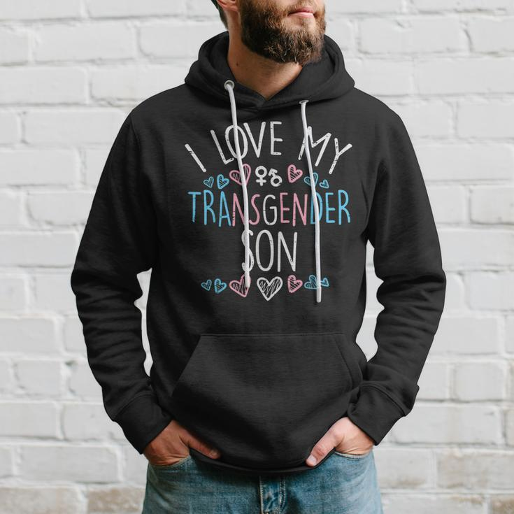 I Love My Transgender Son Transsexual Trans Pride Mom Dad Hoodie Gifts for Him