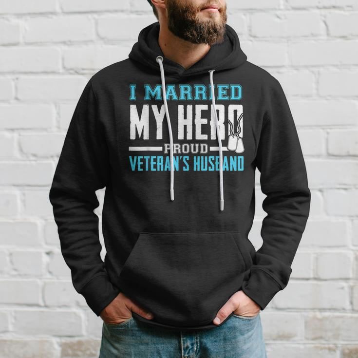 I Married My Hero Veterans Husband Hoodie Gifts for Him