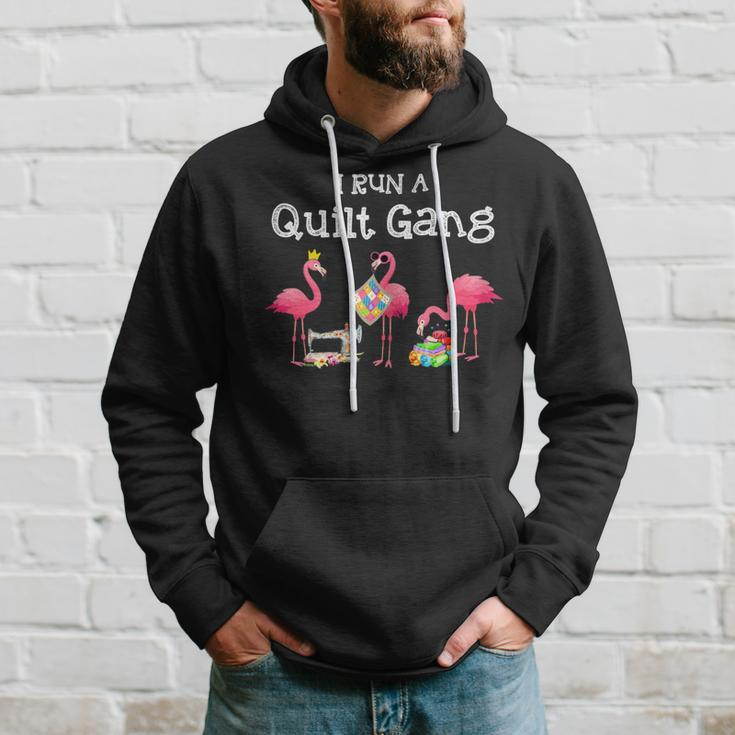 I Run A Quilt Gang Funny Quilting Hoodie Gifts for Him