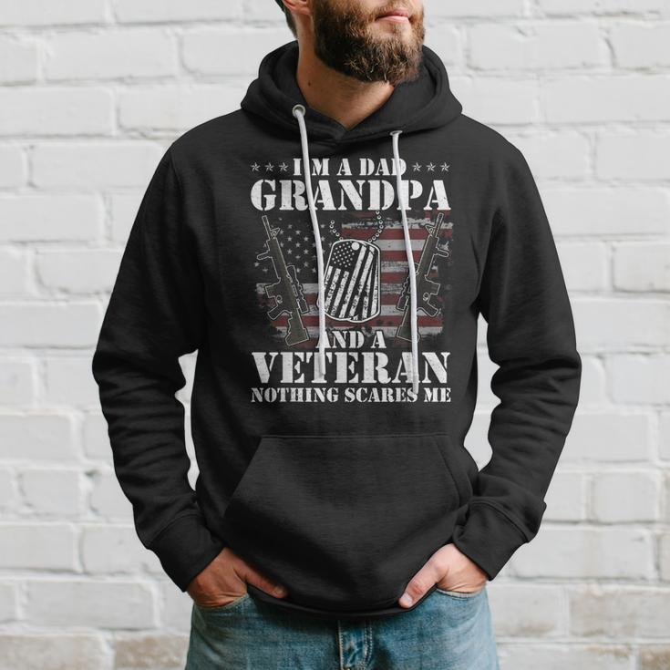 Im A Dad Grandpa And A Veteran Nothing Scares Me Vintage Hoodie Gifts for Him