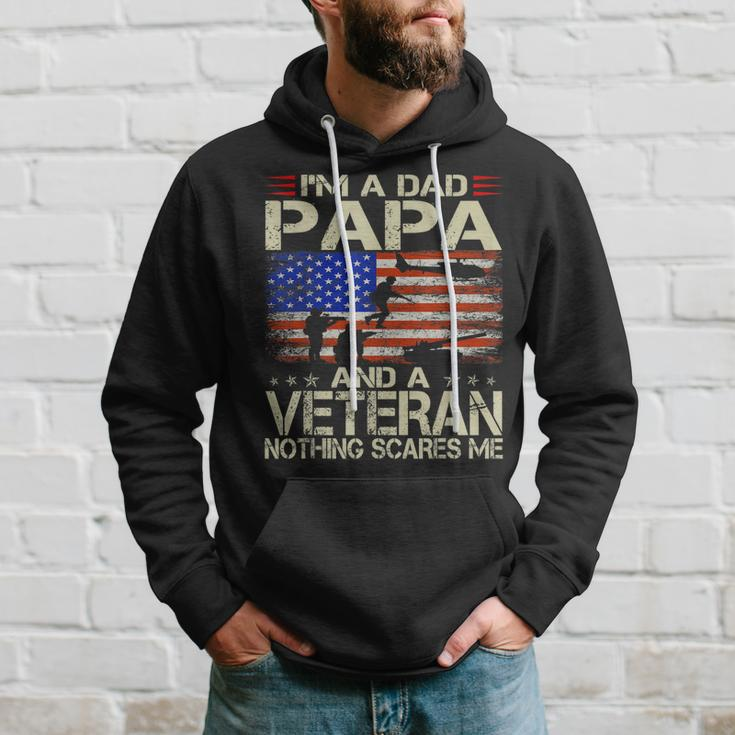 Im A Dad Papa And Veteran Fathers Day Funny Retro Hoodie Gifts for Him
