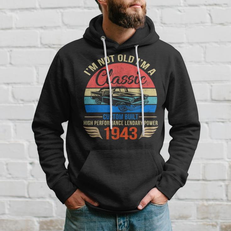 Im Classic Car 80Th Birthday Gift 80 Years Old Born In 1943 Hoodie Gifts for Him
