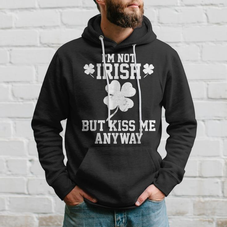 Im Not Irish But Kiss Me Anyway Funny St Patricks Day Hoodie Gifts for Him