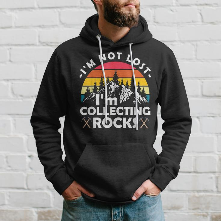 Im Not Lost Im Collecting Rocks Geologist Geode Hunter Hoodie Gifts for Him