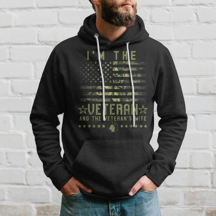 Im The Veteran And The Veterans Wife Veterans Day Military Hoodie Gifts for Him