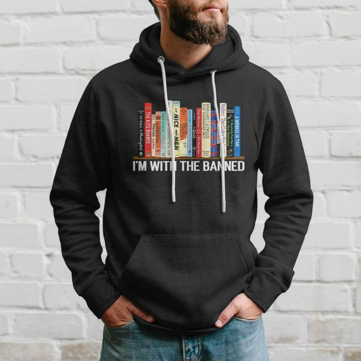 Im With The Banned Banned Books Reading Books Hoodie Gifts for Him