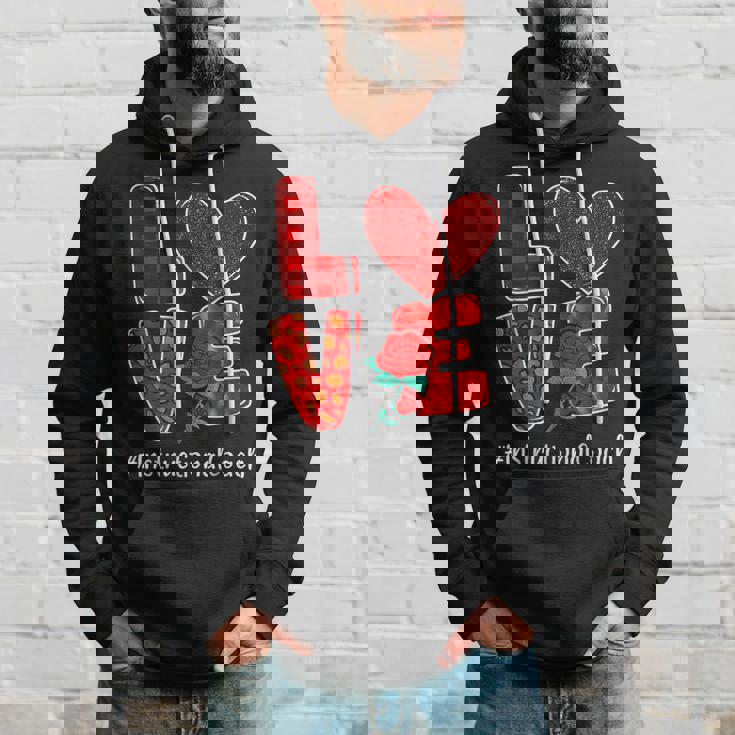 Instructional Coach Valentine Day Love Heart Flower Men Hoodie