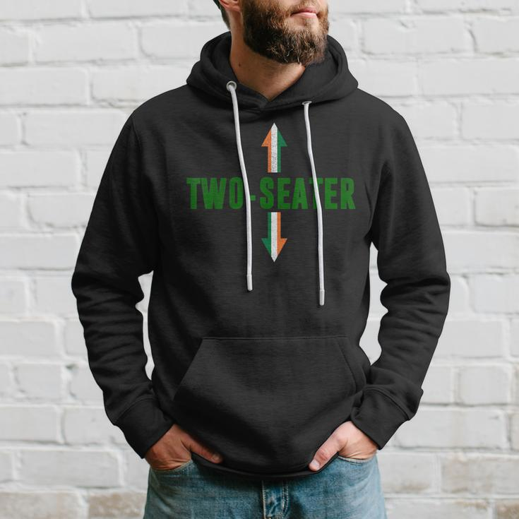 Irish Flag Two Seater Party-Trashy Adult Humor St Patricks Hoodie Gifts for Him