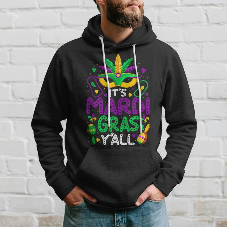 Its Mardi Gras Yall Mardi Gras Party Mask Costume Hoodie Gifts for Him