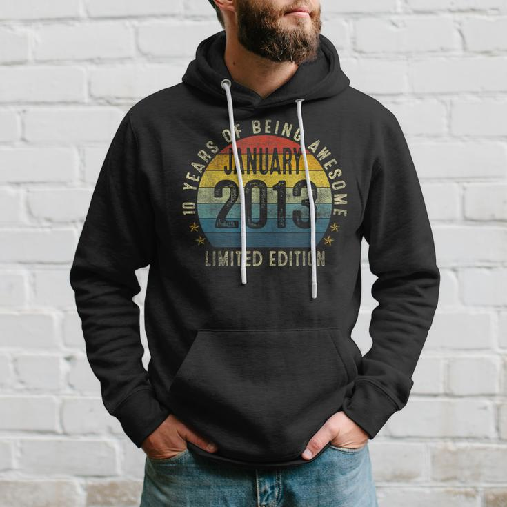 January 2013 10Th Birthday Gifts Vintage Limited Edition V2 Men Hoodie Graphic Print Hooded Sweatshirt Gifts for Him