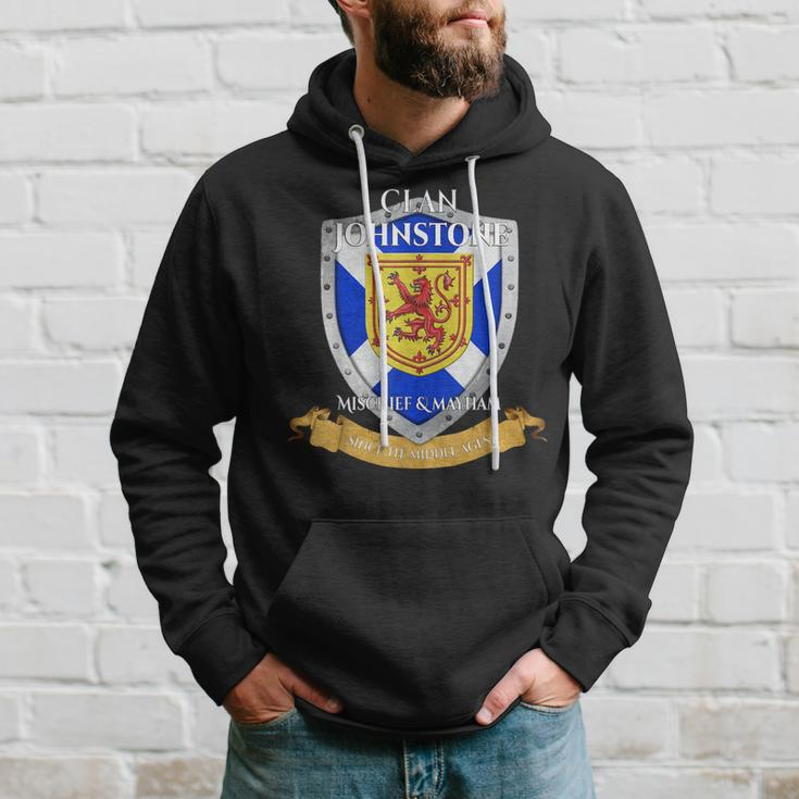 Johnstone Scottish Family Clan Scotland Shield Men Hoodie Graphic Print Hooded Sweatshirt Gifts for Him