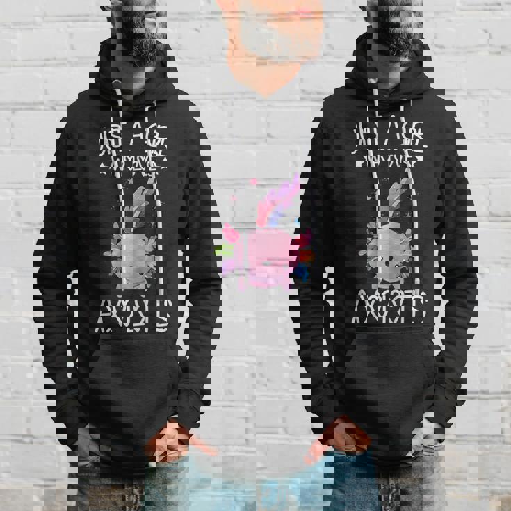 Just A Girl Who Loves Axolotls Kawaii Axolotls Lover Girls Hoodie Gifts for Him
