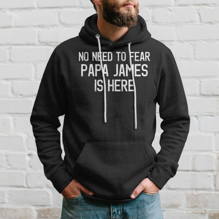 Kein Grund Zur Angst Papa James Ist Hier Stolzer Familienname Hoodie Geschenke für Ihn