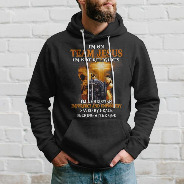 Knight Templar Lion Cross Christian Saying Religious Quote Hoodie Gifts for Him